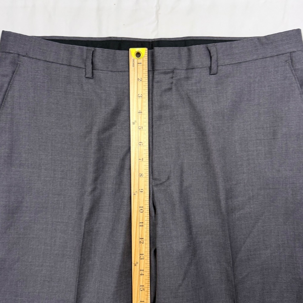 Jos A Bank Joseph Slim Fit Dress Pants Gray 38x32 Flat Front Professional Formal - Picture 7 of 9